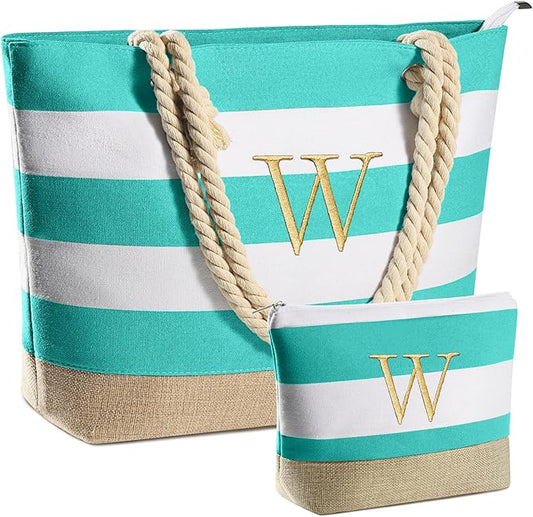 YOOLIFE Beach Bags for Women - Travel Canvas Beach Tote, Pool Waterproof Bag, Travel Essentials, Gifts for Women Birthday
