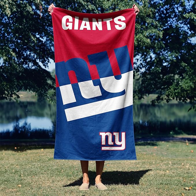 Northwest NFL Oversized Microfiber Beach Towel, 60 x 70 Inches – Quick Dry, Sand Resistant, Lightweight, Highly Absorbent, Shibori Design