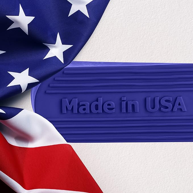 Large Rubber Door Stopper Made in USA - Door Stop Wedge for Carpet, Tile, or Concrete Floor, Door stoppers for Bottom of Door -Heavy Duty for Commercial & Home Use - 6.5 x 2.75 x 1.9 Inches - Blue