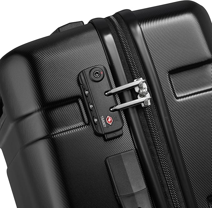 United Colors of Benetton Now! Hardside Luggage with Spinner Wheels, Black, Carry-On 19 Inch