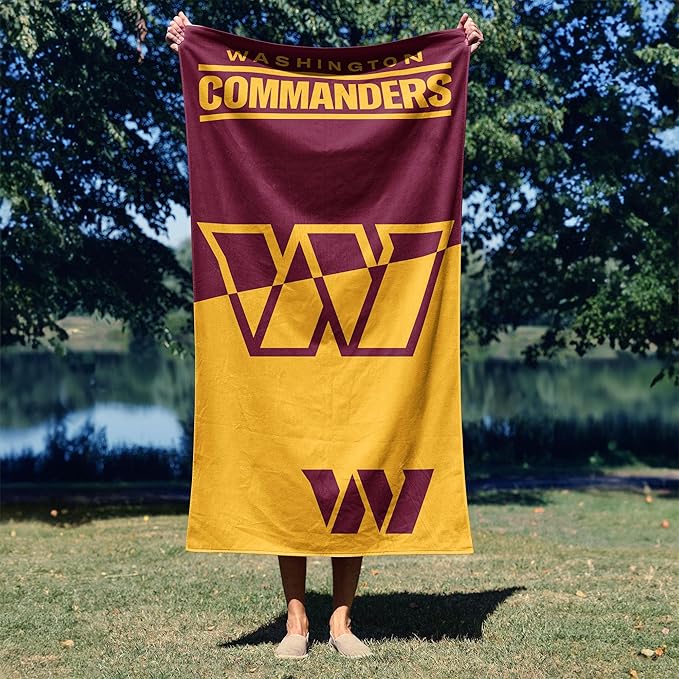 Northwest NFL Oversized Microfiber Beach Towel, 60 x 70 Inches – Quick Dry, Sand Resistant, Lightweight, Highly Absorbent, Shibori Design
