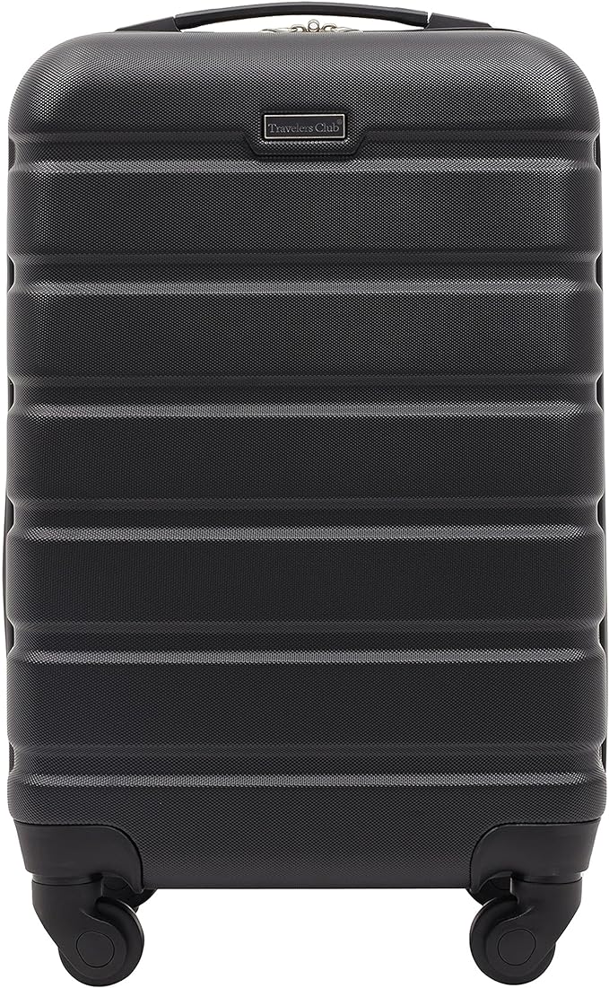 Travelers Club Harper Luggage, Black, 22-Inch Carry-On