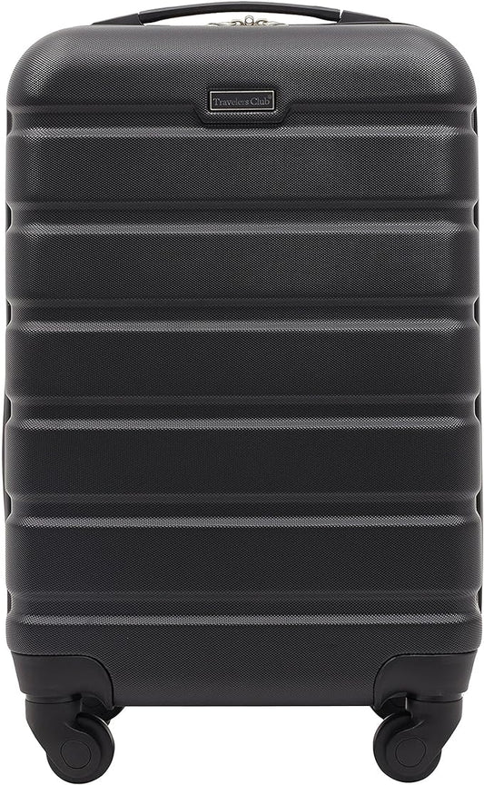Travelers Club Harper Luggage, Black, 22-Inch Carry-On
