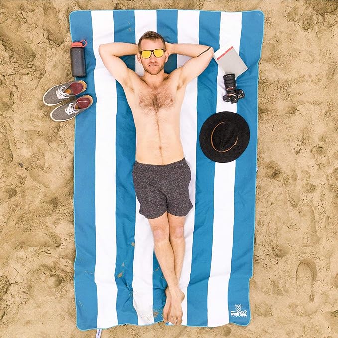 Wise Owl Outfitters Microfiber Beach Towel (7x4 ft) – Extra Large, Quick Dry, Lightweight and Sand Free for Adults at The Beach, Pool, Gym, Yoga, or for Travel and Outdoor Use