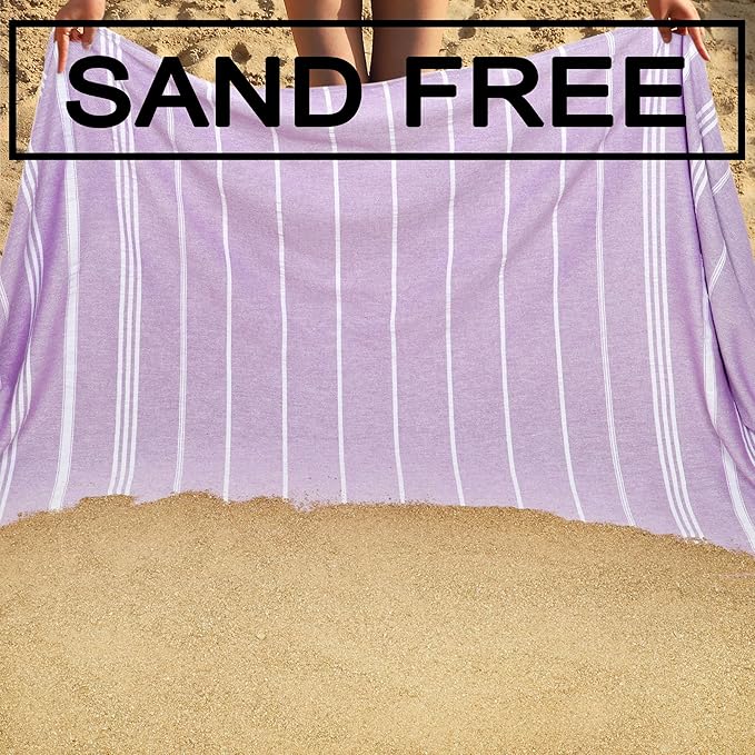 Beach Towel 2 Pack,Sand Free Beach Towels Oversized 39 x 72,Turkish Beach Towel Quick Dry Towel,Lightweight Pool Towels for Adults Travel Towel,Cool Beach Essentials Super Absorbent Towels