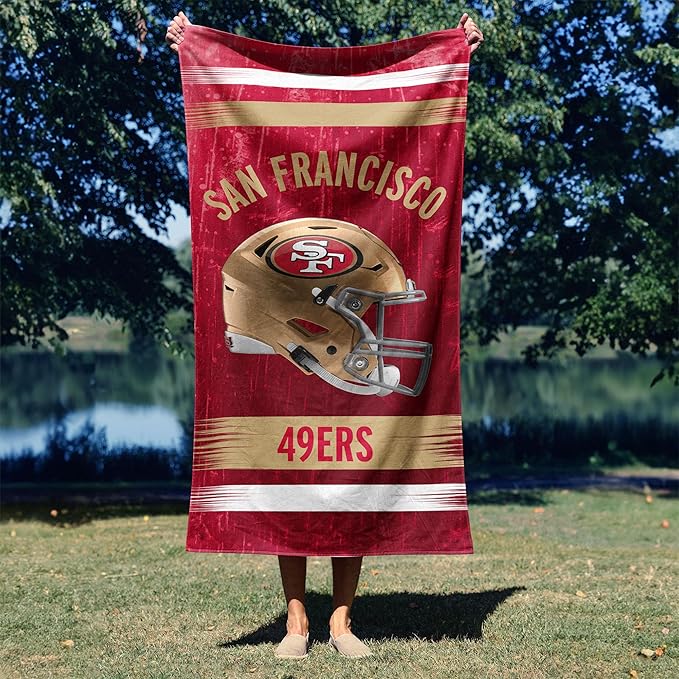 Northwest NFL Oversized Microfiber Beach Towel, 60 x 70 Inches – Quick Dry, Sand Resistant, Lightweight, Highly Absorbent, Shibori Design