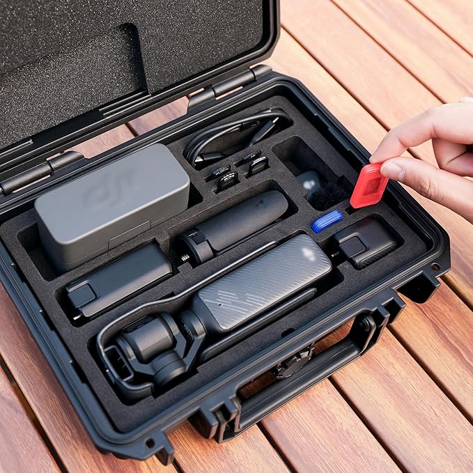 KIWIFOTOS Waterproof Hard Case for DJI Osmo Pocket 3 Creator/Power Expansion Combo Waterproof DJI Mic 2 Pocket 3 Accessories Travel Vlogging Camera Protective Case Outdoor