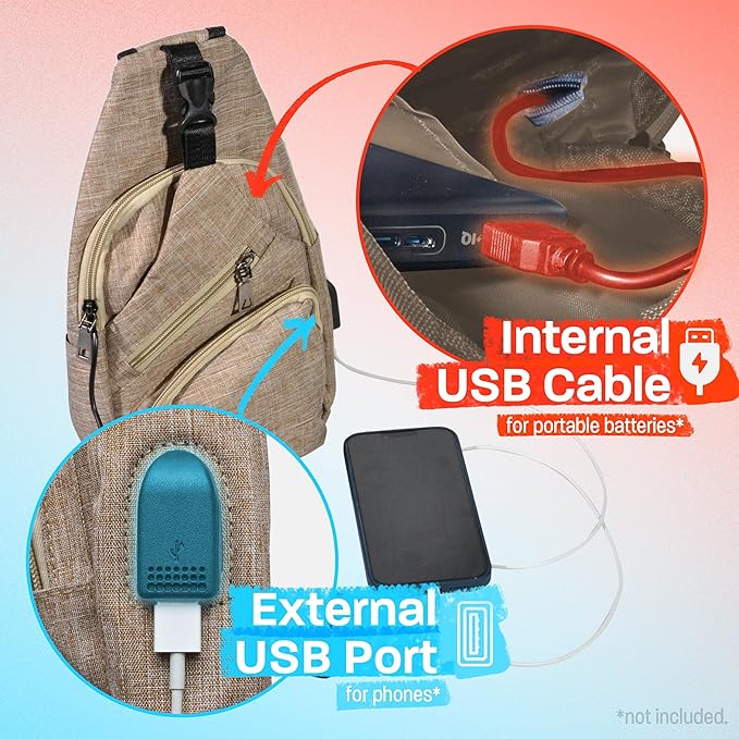 Nupouch Anti-Theft Daypack: Anti Theft Crossbody Bag, Lightweight for Travel, Hiking, or Everyday Pickpocket Protection