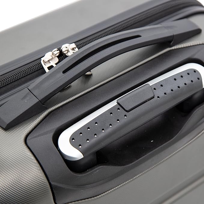 Travelers Club Harper Luggage, Charcoal, 22-Inch Carry-On
