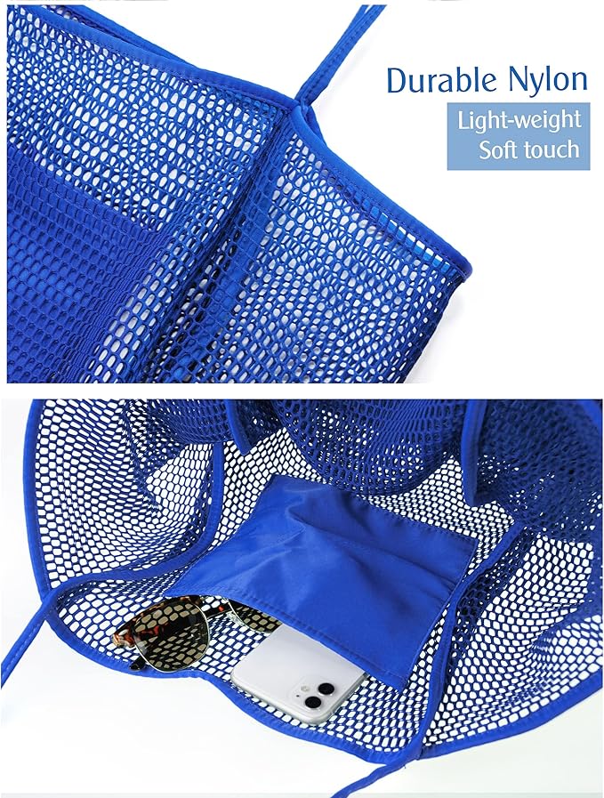 HOXIS Mesh Beach Tote Womens Shoulder Handbag