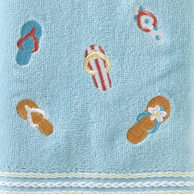 SKL Home Flips & Flops Hand Towel (2-Pack), Blue