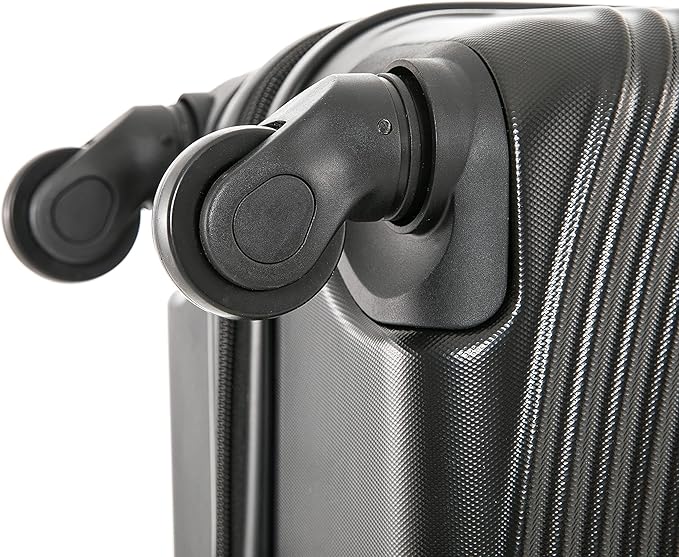 DUKAP INCEPTION Luggage with Spinner Wheels | Durable Lightweight Hardshell Suitcase, Travel Bag with Handle and Trolley, 20-Inch Carry On Small Luggage | Black