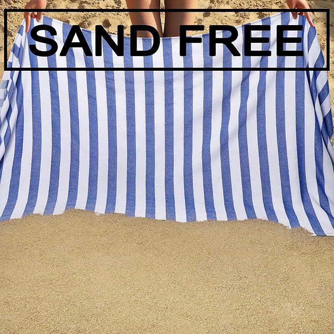 Beach Towel 2 Pack,Sand Free Beach Towels Oversized 39 x 72,Turkish Beach Towel Quick Dry Towel,Lightweight Pool Towels for Adults Travel Towel,Cool Beach Accessories Super Absorbent Towels