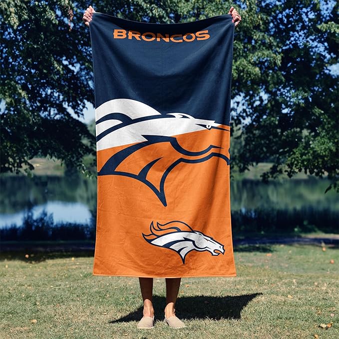 Northwest NFL Oversized Microfiber Beach Towel, 60 x 70 Inches – Quick Dry, Sand Resistant, Lightweight, Highly Absorbent, Shibori Design