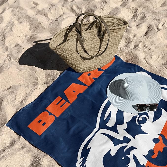 Northwest NFL Oversized Microfiber Beach Towel, 60 x 70 Inches – Quick Dry, Sand Resistant, Lightweight, Highly Absorbent, Shibori Design