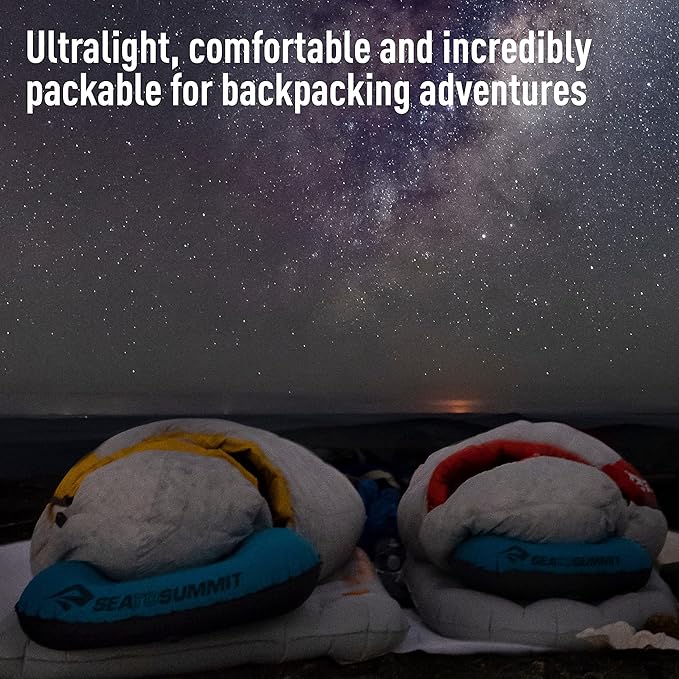 Sea to Summit Aeros Ultralight Inflatable Camping and Travel Pillow, Large, Grey