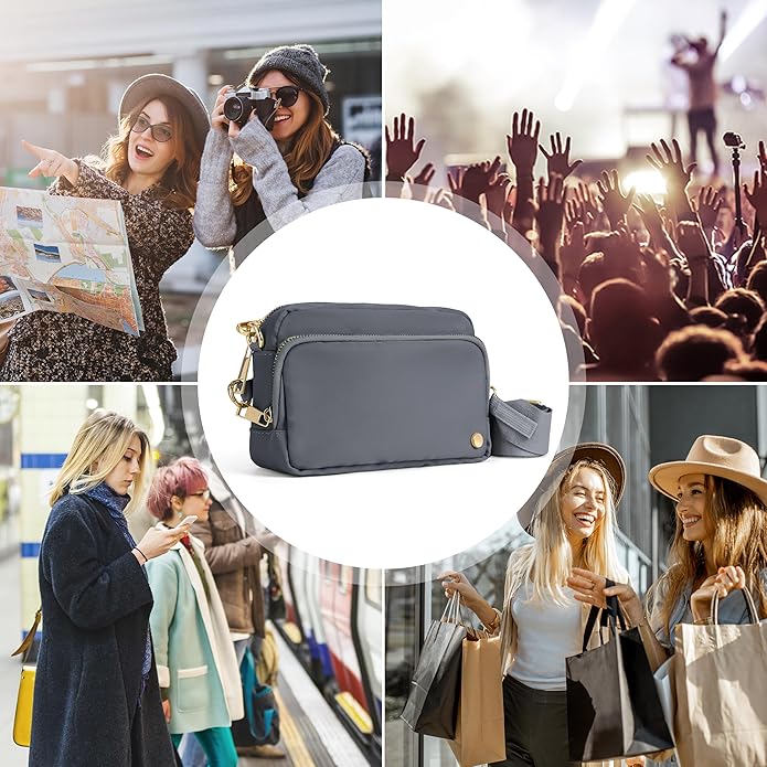 Joryin Anti Theft Crossbody Bag for Women, Slash-resistant RFID Blocking Travel Purses, Small Shoulder Bag Handbag, Nylon