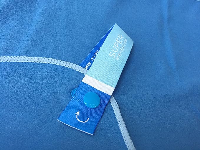 Super Towel for Sports, Travel & Adventures — Lightweight, Compact, Absorbent, Fast-Dry, Soft Microfiber Suede — For the beach, pool, gym, yoga, outdoors & jetsetting. Blue+Light Blue, XL (60x32")