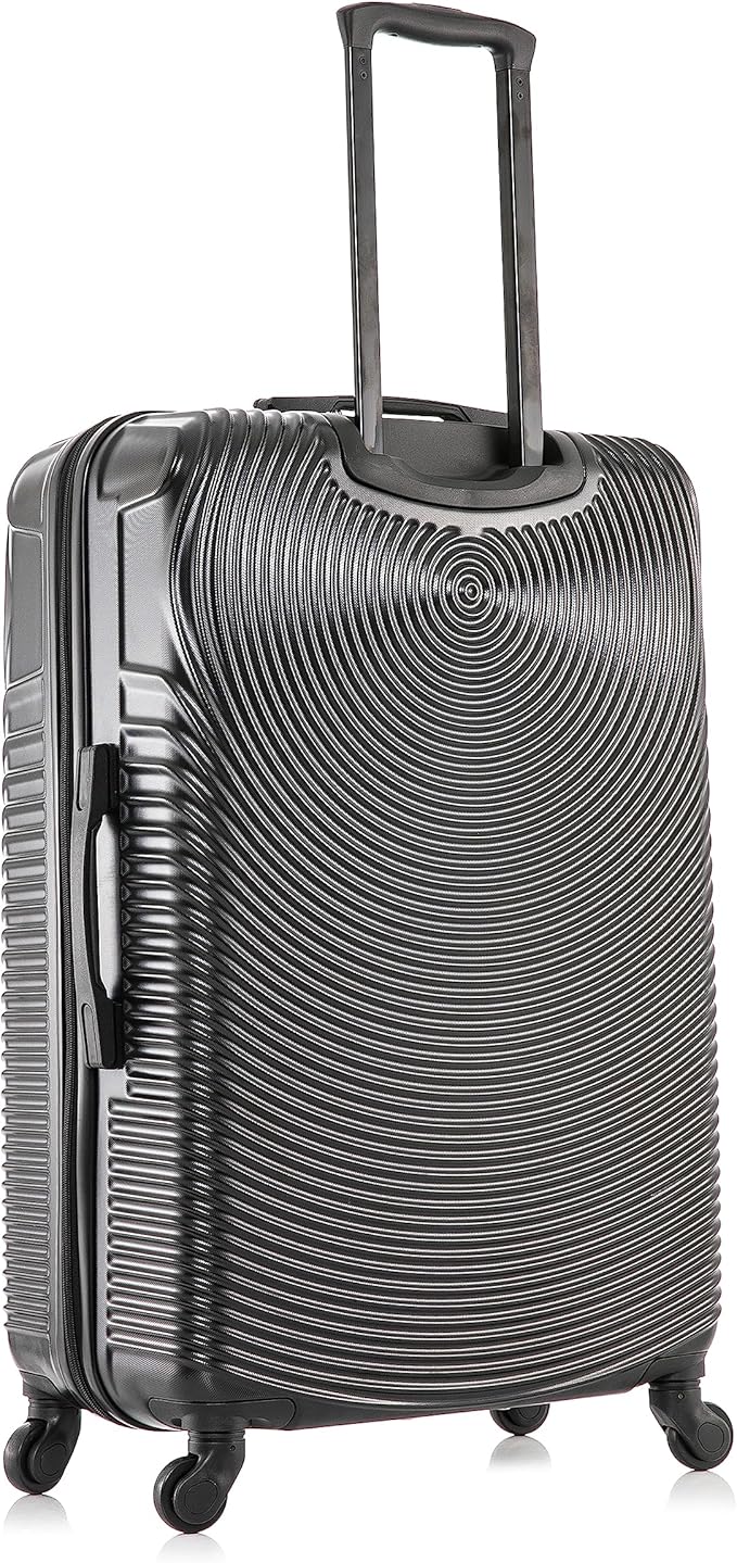 DUKAP INCEPTION Luggage with Spinner Wheels | Durable Lightweight Hardshell Suitcase,Travel Sets with Handle and Trolley | (20in, 24in, 28in) 3 Piece Luggage Set | Black