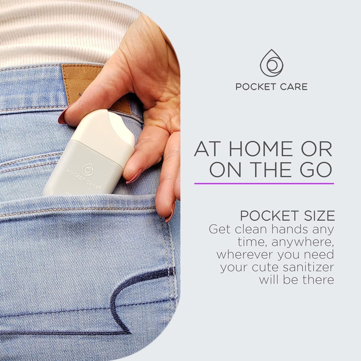 POCKET CARE | 2 Pack Verbena Scented Hand sanitizer Spray 15 ml - Spray for Hands | Organic Moisturizing Spray | Travel Size - Travel Accessories | 100% natural (Lemon Verbena)