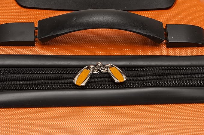 Rockland Melbourne Hardside Expandable Spinner Wheel Luggage, Orange, 3-Piece Set (20/24/28)