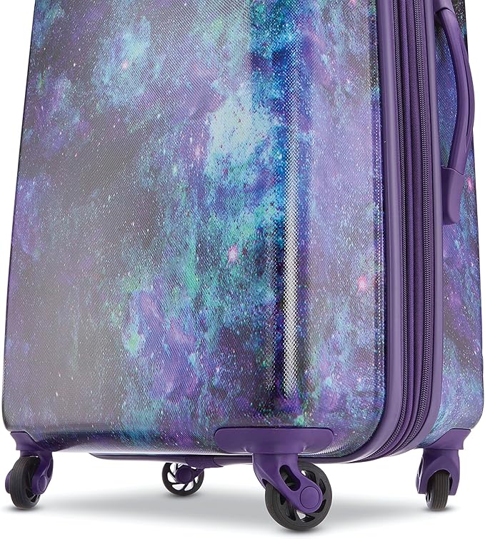 American Tourister Moonlight Hardside Expandable Luggage with Spinner Wheels, Cosmos, Checked-Large 28-Inch