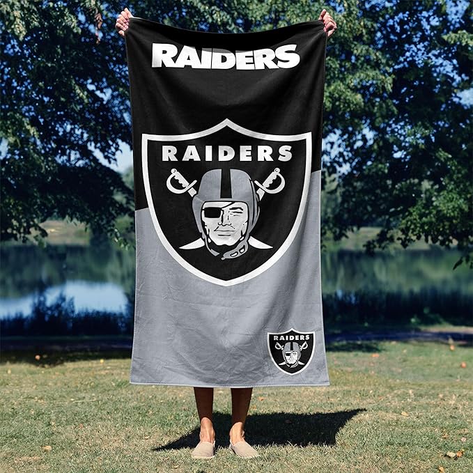 Northwest NFL Oversized Microfiber Beach Towel, 60 x 70 Inches – Quick Dry, Sand Resistant, Lightweight, Highly Absorbent, Shibori Design