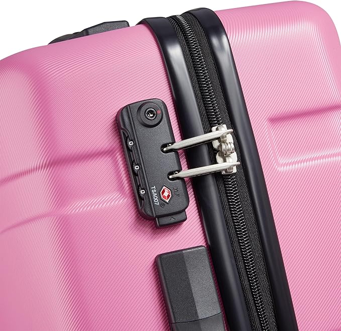 United Colors of Benetton Now! Hardside Luggage with Spinner Wheels, Light Pink, Carry-On 19 Inch