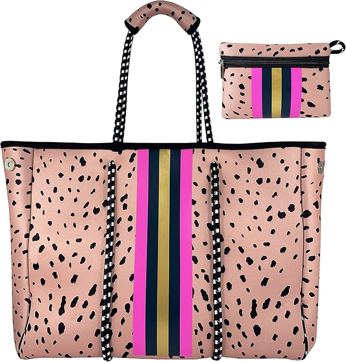 QOGiR Neoprene Multipurpose Beach Bag Tote with Inner Zipper Pocket … … … …