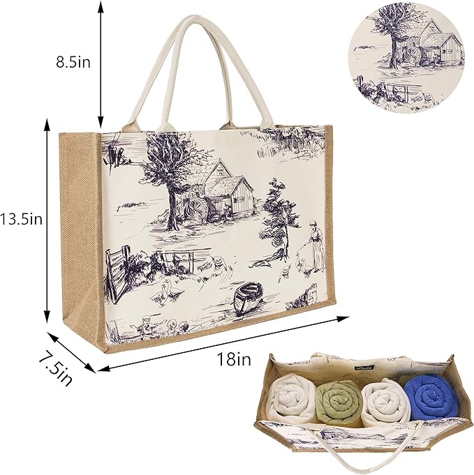 Hibala Woven Large Beach Bag Straw Beach Tote Handmade Weaving Shoulder Tassel Bag Handbag