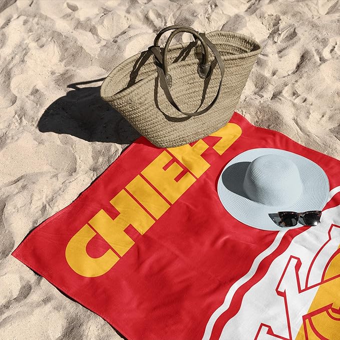 Northwest NFL Oversized Microfiber Beach Towel, 60 x 70 Inches – Quick Dry, Sand Resistant, Lightweight, Highly Absorbent, Shibori Design
