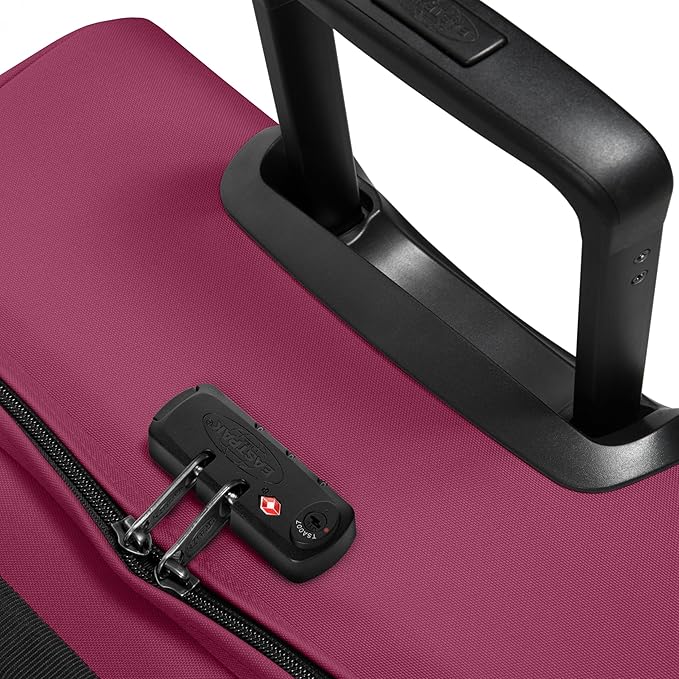 EASTPAK Tranverz L – 121L Medium Wheeled Luggage with Dual Compartments, TSA Lock, Compression Straps & Smooth-Wheeling System, Wine Burgundy