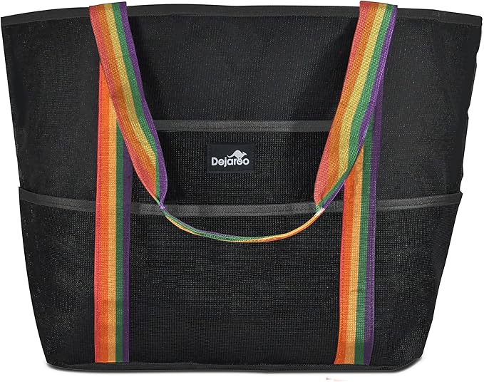 Dejaroo Mesh Sand Free Bag - Strong Lightweight Bag For Beach & Vacation Essentials. Tons of Storage!