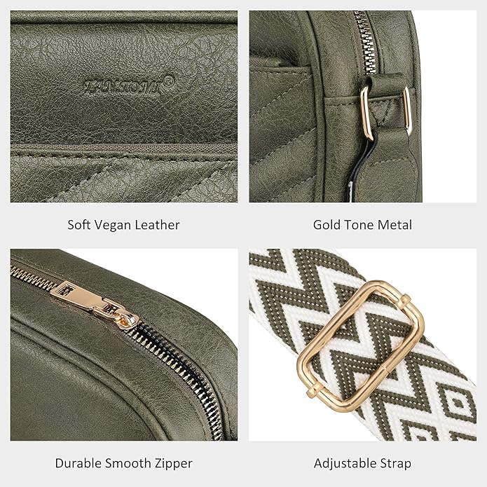 TANTOMI Small Crossbody Bags for Women, Small Purses with Card Slots Phone Purse Wide Adjustable Strap