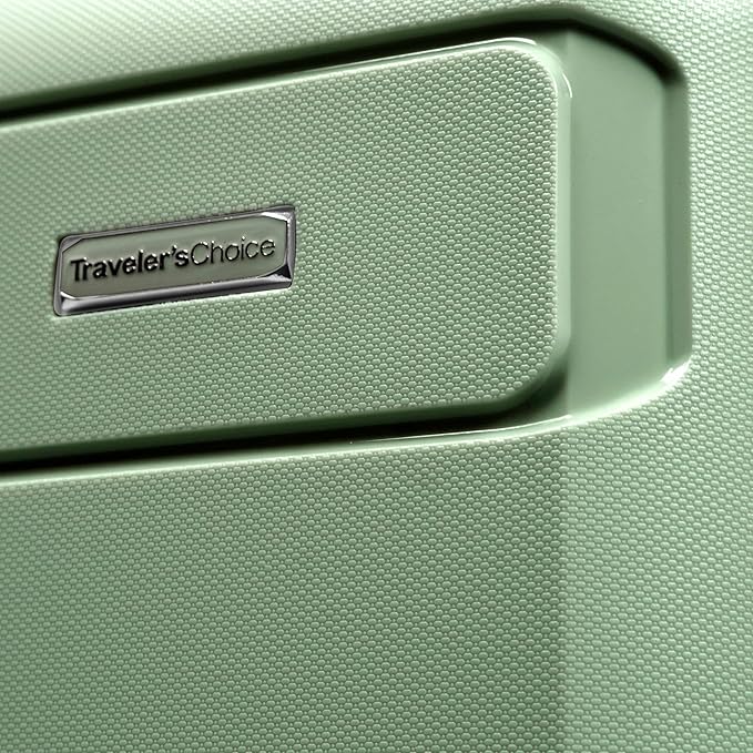 Traveler's Choice Pagosa Hardshell Expandable Luggage with Spinner Wheels, Green, 30-Inch Large