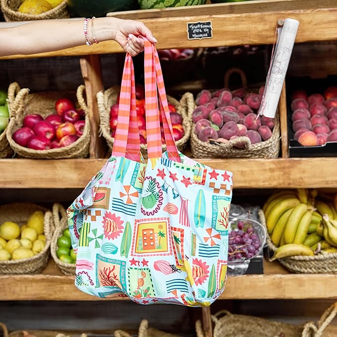 Dock & Bay Everyday Beach Tote Bag - Reusable Carrier Bag for Daily Use - Carries Up to 10kg - 100% Recycled Materials