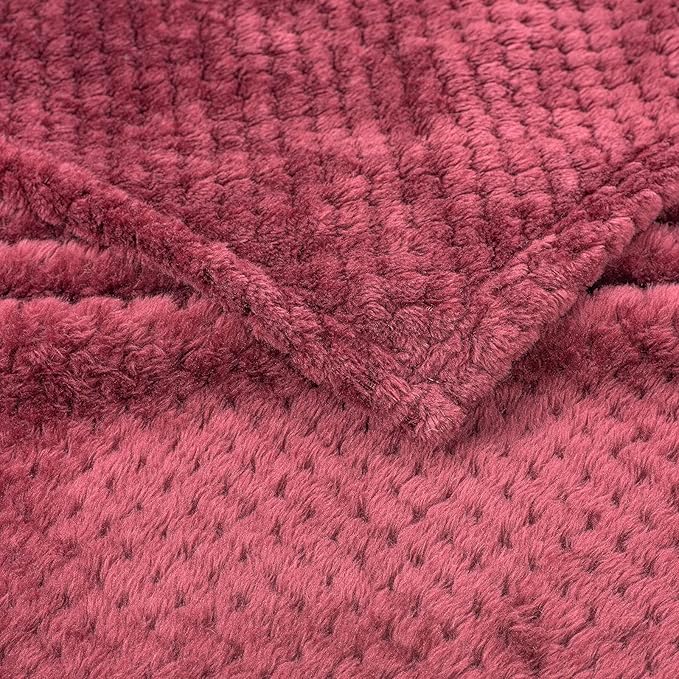 Fuzzy Blanket or Fluffy Blanket for Baby Girl or boy, Soft Warm Cozy Coral Fleece Toddler, Infant or Newborn Receiving Blanket for Crib, Stroller, Travel, Decorative (40”×60”, Coral Red)