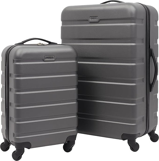 Travelers Club Harper Luggage, Charcoal, 2 Piece Set