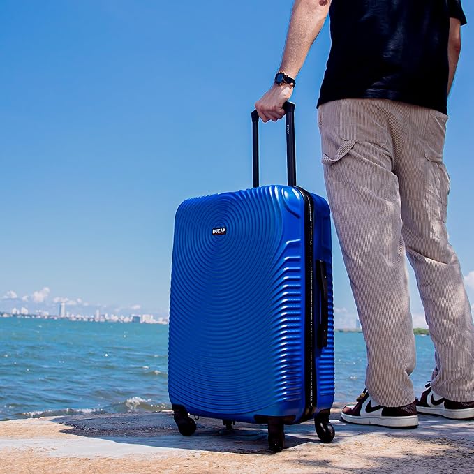 DUKAP INCEPTION Luggage with Spinner Wheels | Durable Lightweight Hardside Suitcase, Travel Bag with Handle and Trolley, 28-Inch Large Checked Luggage | Blue