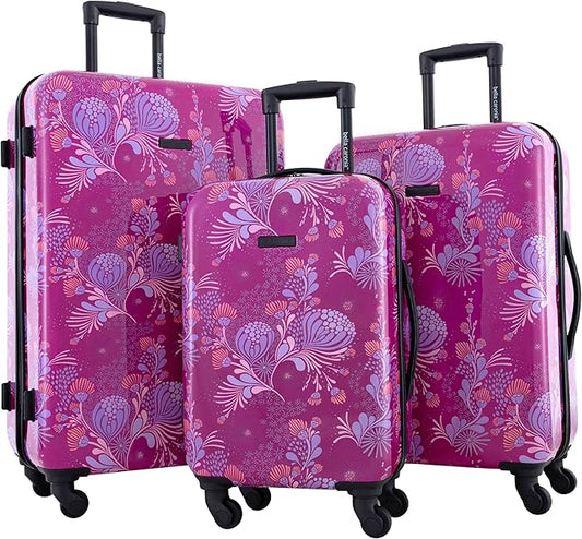 Bella Caronia 3 Piece or 20" Carry-On Set Voguish Luggage Set, Style Flora, 3 Piece Set