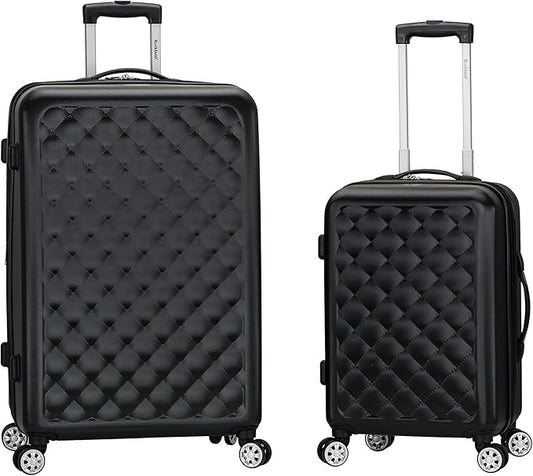 Rockland Melbourne Hardside Expandable Spinner Wheel Luggage, Quilt, 2 Piece (20"/28")