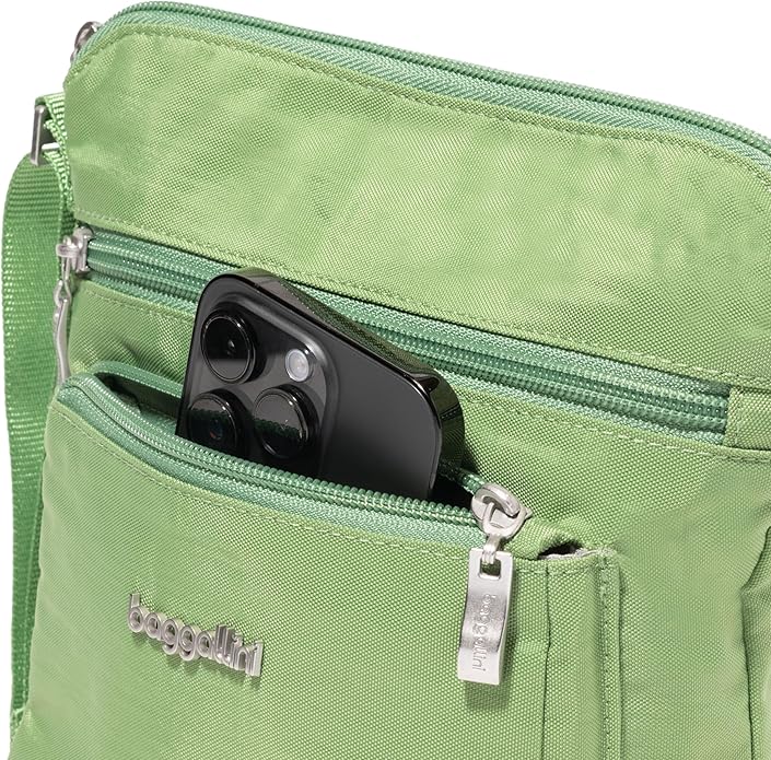 Baggallini Pocket Crossbody Bags for Women 8x8 Small Lightweight Durable Water-resistant Travel Purse W/Rfid