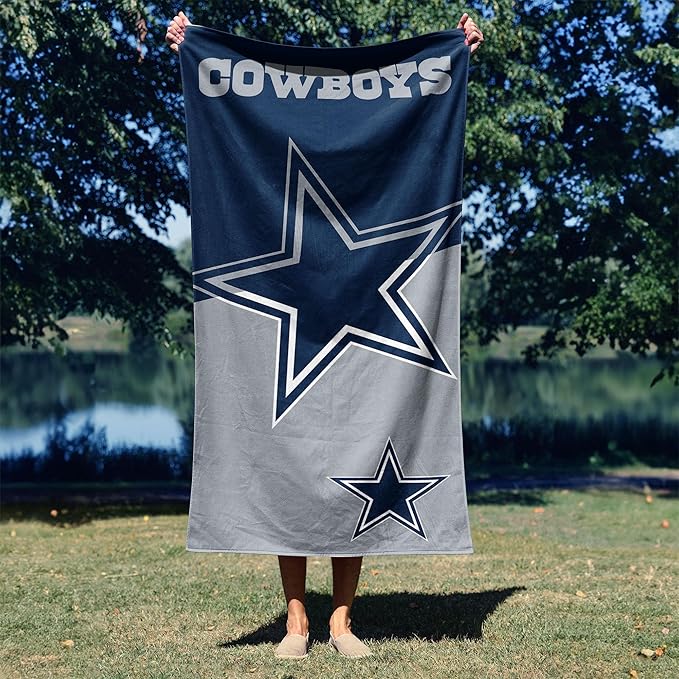 Northwest NFL Oversized Microfiber Beach Towel, 60 x 70 Inches – Quick Dry, Sand Resistant, Lightweight, Highly Absorbent, Shibori Design