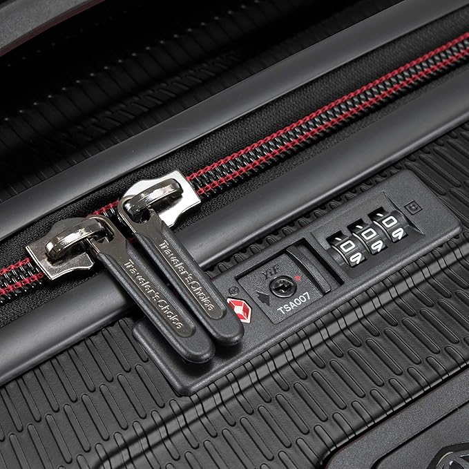 Traveler's Choice Maxporter II Polycarbonate Hardside Trunk with Spinner Wheels, Black, 28-Inch Medium Trunk