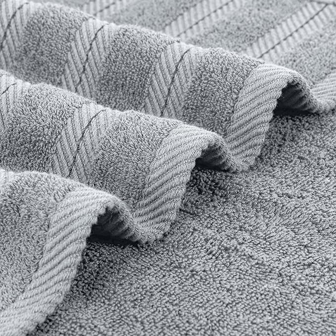 Utopia Towels 4 Pack Premium Extra Large Bath Towels Set, (30 x 60 Inches) 100% Ring Spun Cotton, Lightweight and Highly Absorbent Quick Drying Towels, Perfect for Daily Use (Cool Grey)