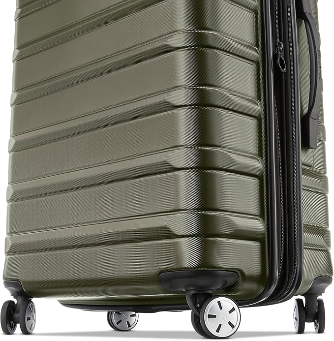 Samsonite Omni 2 Hardside Expandable Luggage with Spinner Wheels, 2-Piece Set (19/28), Vita Olive