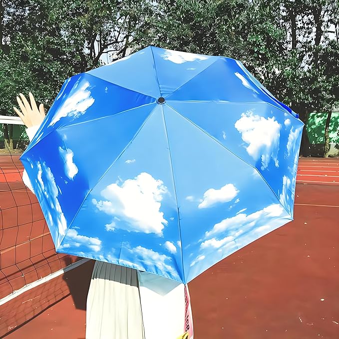 MRTLLOA 42/49 Inch Compact Travel Essentials Umbrella for Rain, Lightweight, Portable, Automatic, Strong, Waterproof Folding Umbrellas for Women, Men and Teenagers