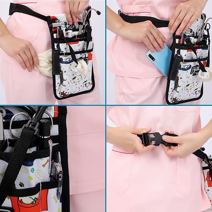 Nurse Fanny Pack for Work,Kit Practical Waist Bag for Nurses,Fanny Pack for Basics,Nurse Utility Belt Organizer Bag (M-Color22XG)