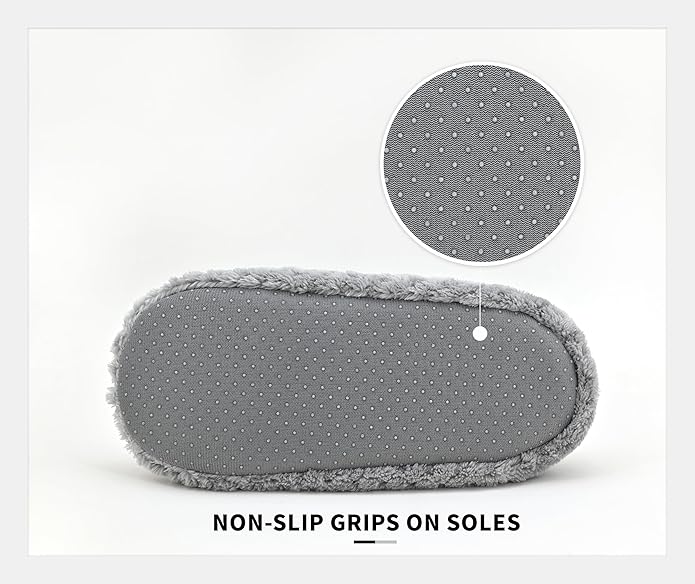 Panda Bros Slipper Socks for Women Grippers, Fuzzy Cozy Fleece Slipper Socks, Soft, Warm House Slippers