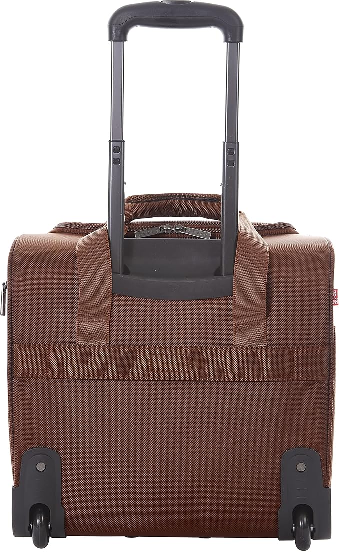 TPRC 15" Smart Underseat Carry-On Luggage with USB Charging Port, Brown